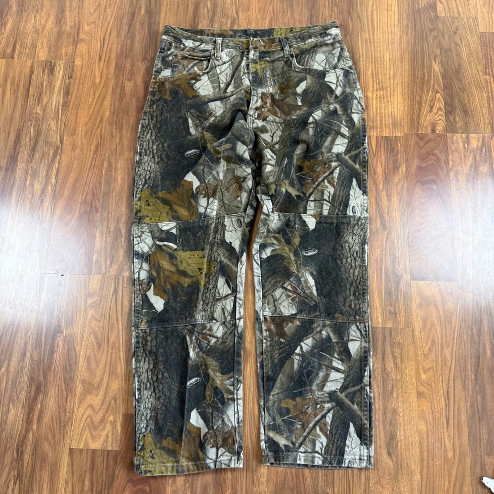 Wrangler Authentic Realtree Camo Double Knee Pants Mens 36x32 Hunting Workwear
